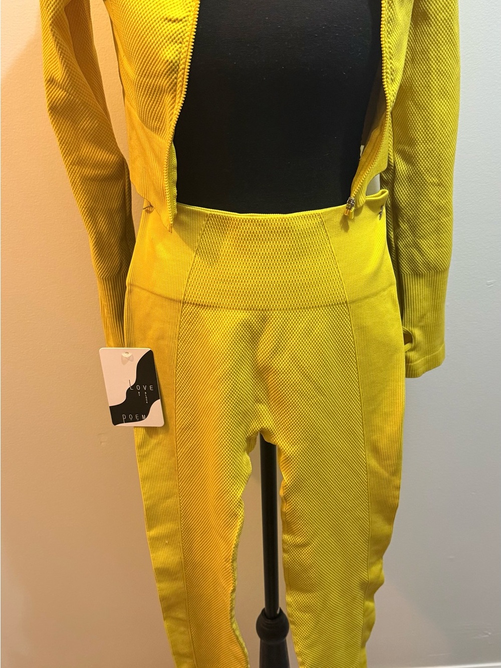 High-Waist Yellow Ponte Leggings